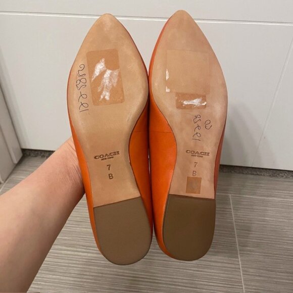 Coach Oakland Vegan Leather Flats Pointed Toe Size 7B - Picture 11 of 14